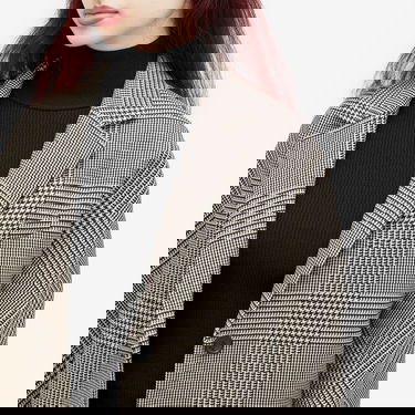 Kabáty Courrèges Long Houndstooth Coat Béžová | 324CMA154PL0165-B107, 5