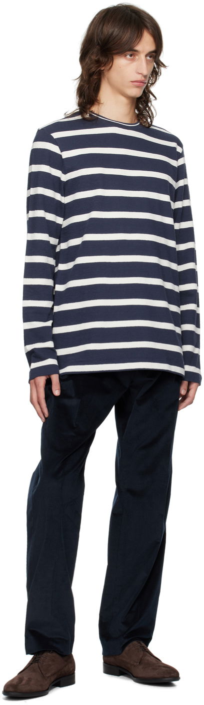 Paul Smith Boat Neck Striped Long Sleeve T-Shirt