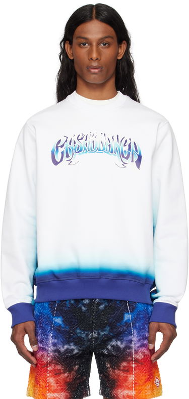 Sveter Casablanca Casablanca Fade Sweatshirt Biela | MS25-JTP-349-01, 0