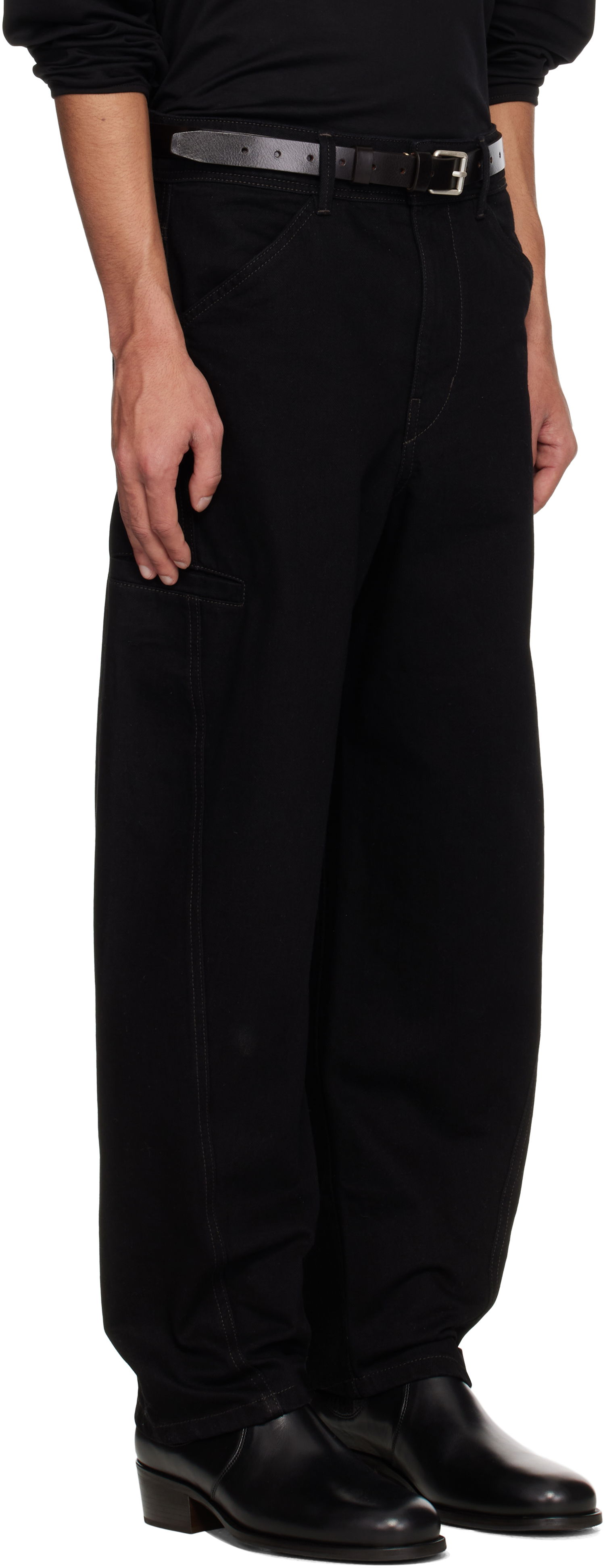 Džínsy LEMAIRE Lemaire Twisted Workwear Jeans Čierna | PA1102 LD1031, 1