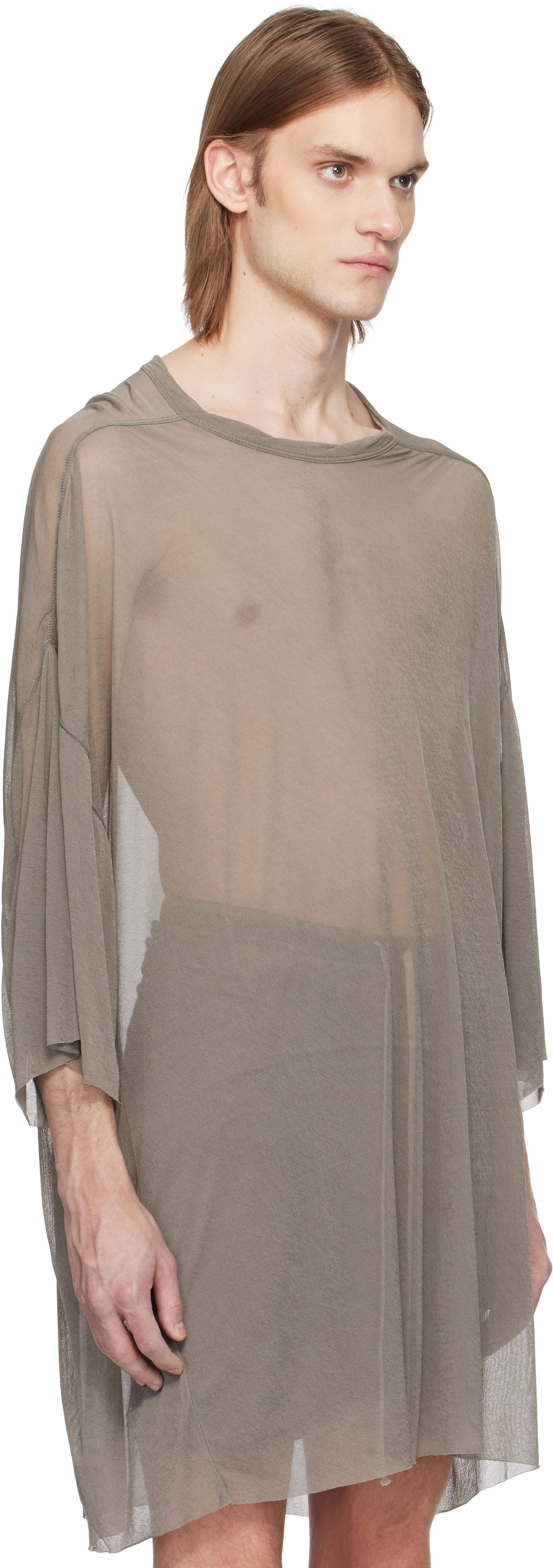 Tričko Rick Owens Rick Owens Hollywood Tommy Sheer T-Shirt Šedá | RR01E5283 JCR, 1