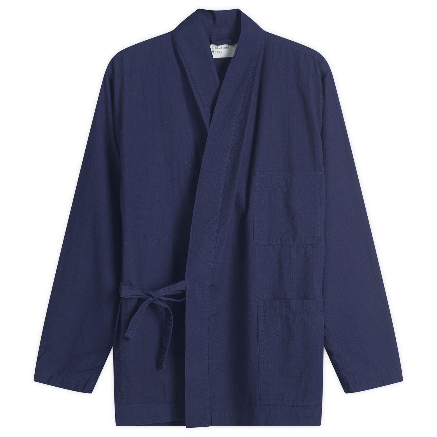 Bunda Universal Works Kyoto Work Jacket Seersucker Navy | 32722-WSI, 1