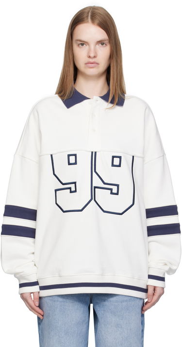 Mikina Ksubi Ksubi '99' Boyfriend Polo Sweatshirt Biela | WFA25FL005, 0