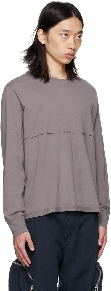 Tričko Eckhaus Latta Eckhaus Latta Lapped Long Sleeve T-Shirt Šedá | 302-EL-PF25-SK, 1