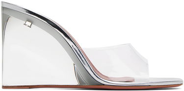 Doplnky Amina Muaddi Amina Muaddi Lupita Glass Wedge Slippers Metalická | LUPITA GLASS WEDGE PLEXI WEDGE P, 0