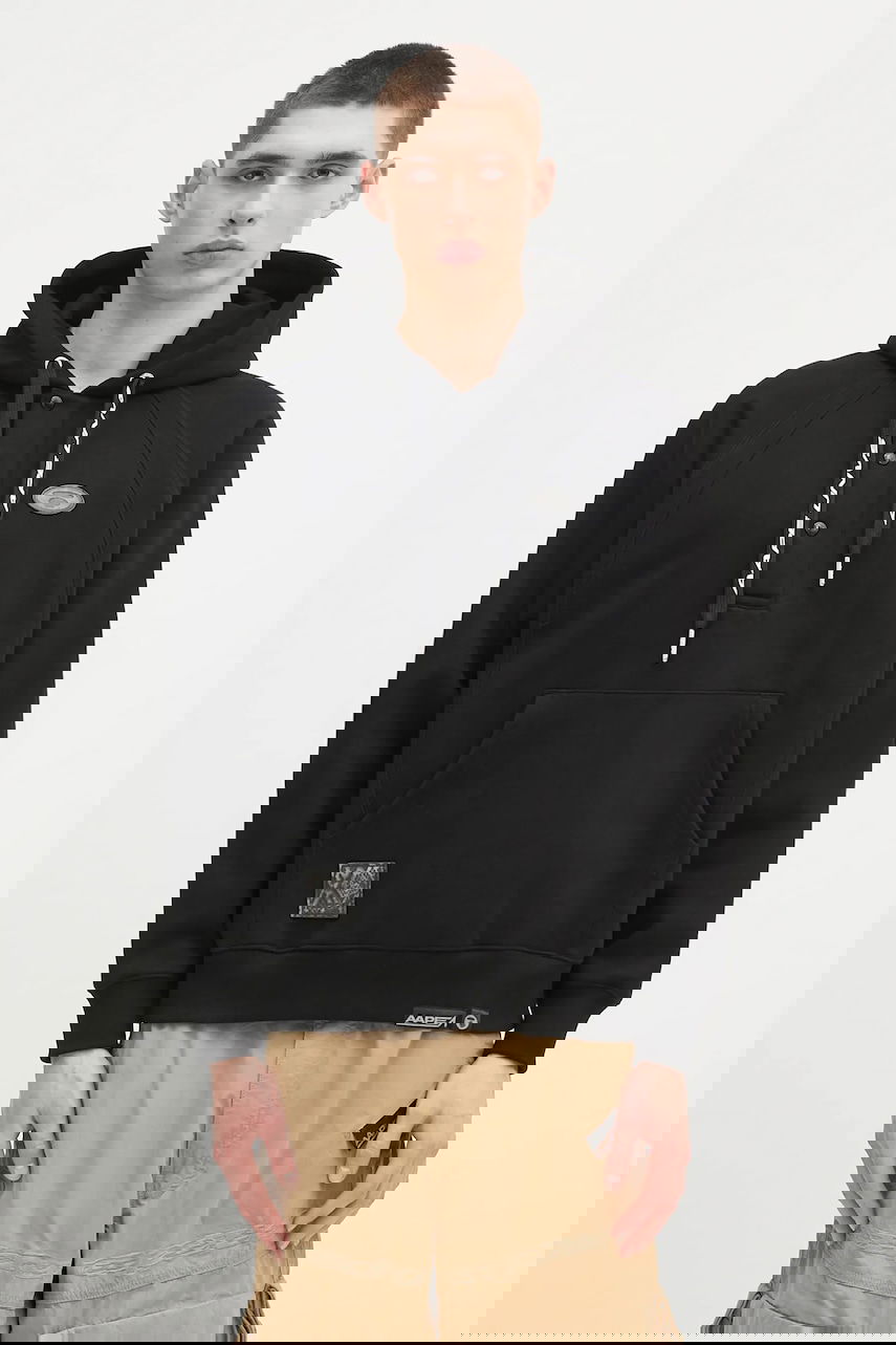 Mikina AAPE by A Bathing Ape AAPE Main Hoodie Čierna | AAPSWMB383XXN, 0