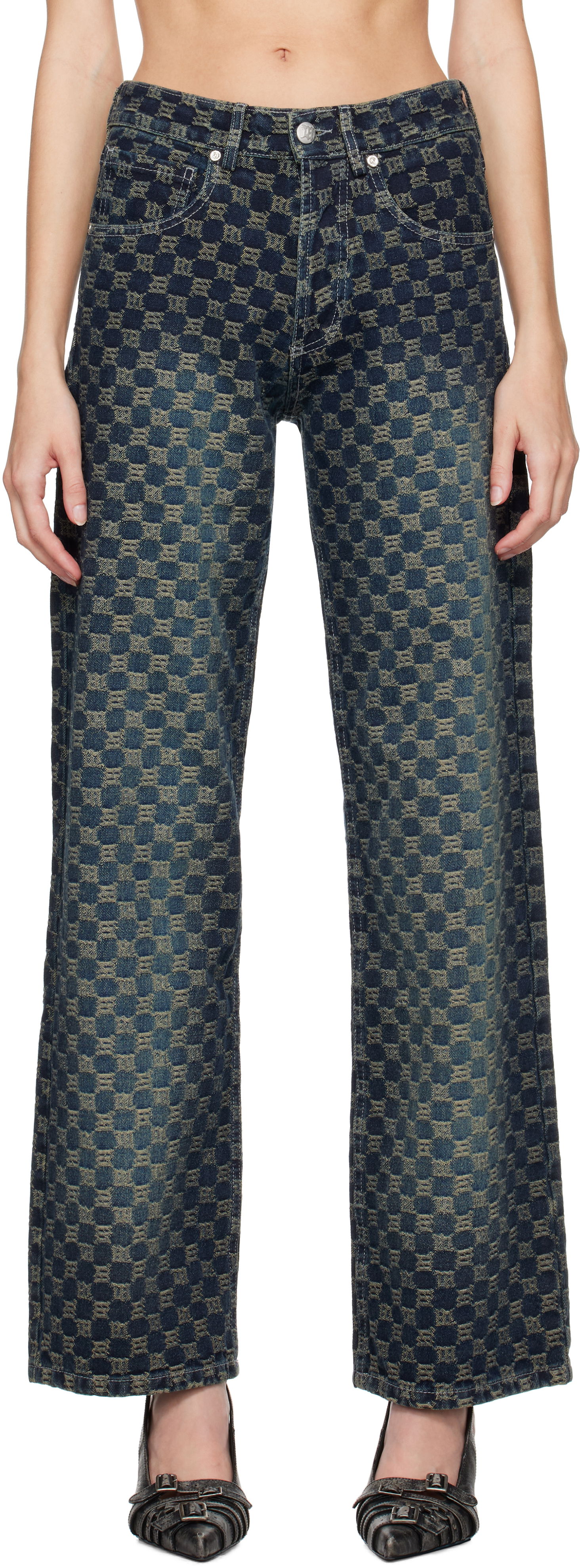 Jacquard Monogram Jeans
