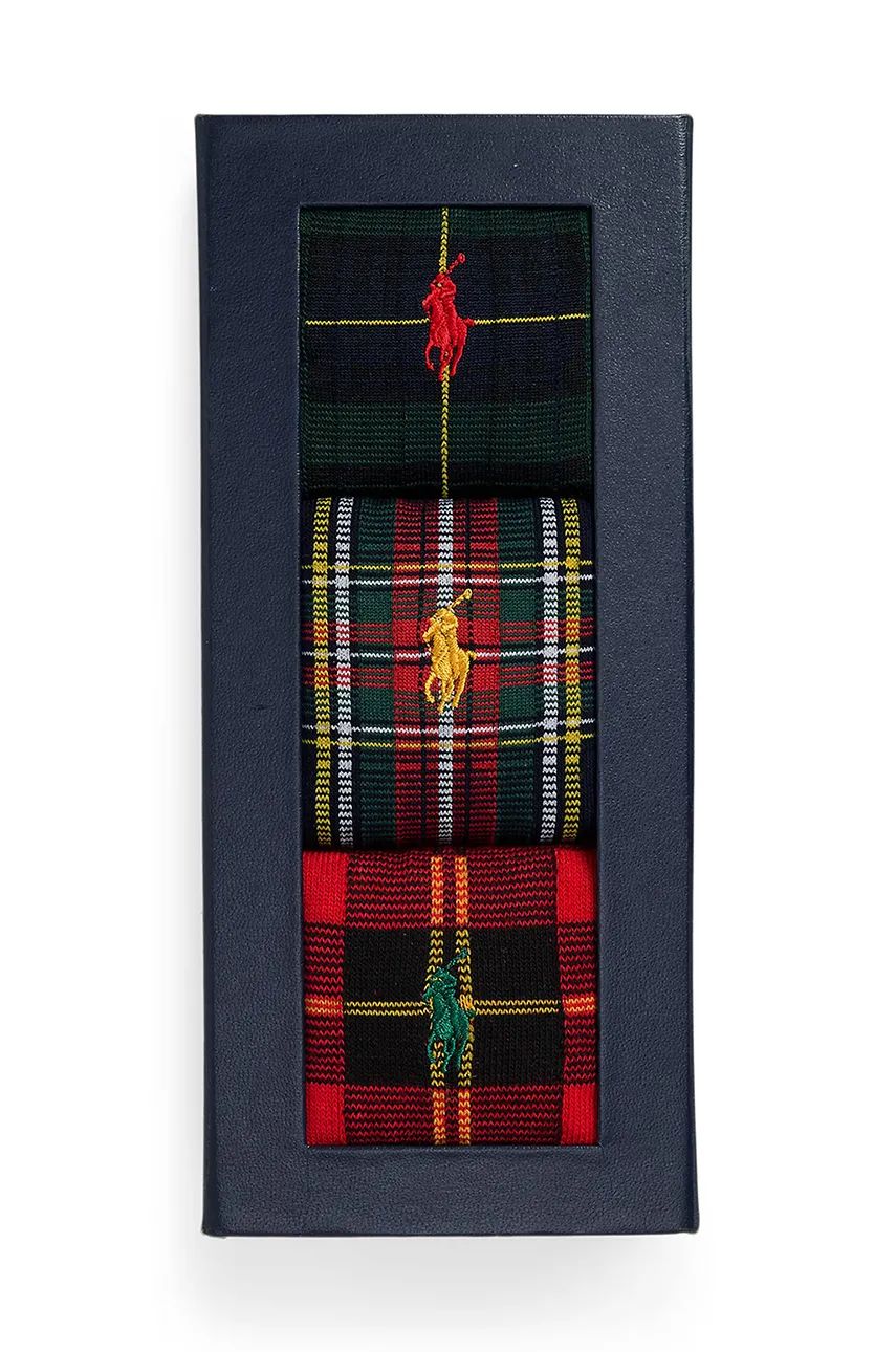Ponožky Polo by Ralph Lauren Set of 3 Tartan Socks Rôznofarebný | 449958859, 1