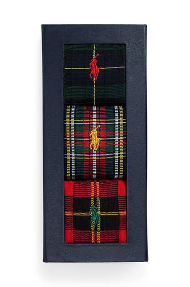 Ponožky Polo by Ralph Lauren Set of 3 Tartan Socks Rôznofarebný | 449958859, 1