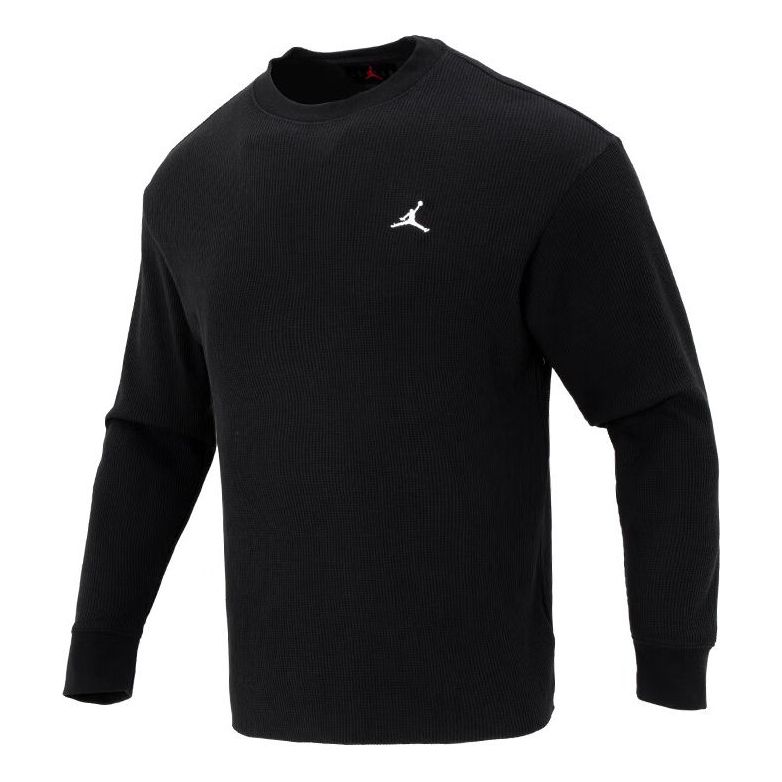 Sveter Jordan Jordan Essential Waffle Knit Long Sleeve Top Čierna | FD7462-010, 0