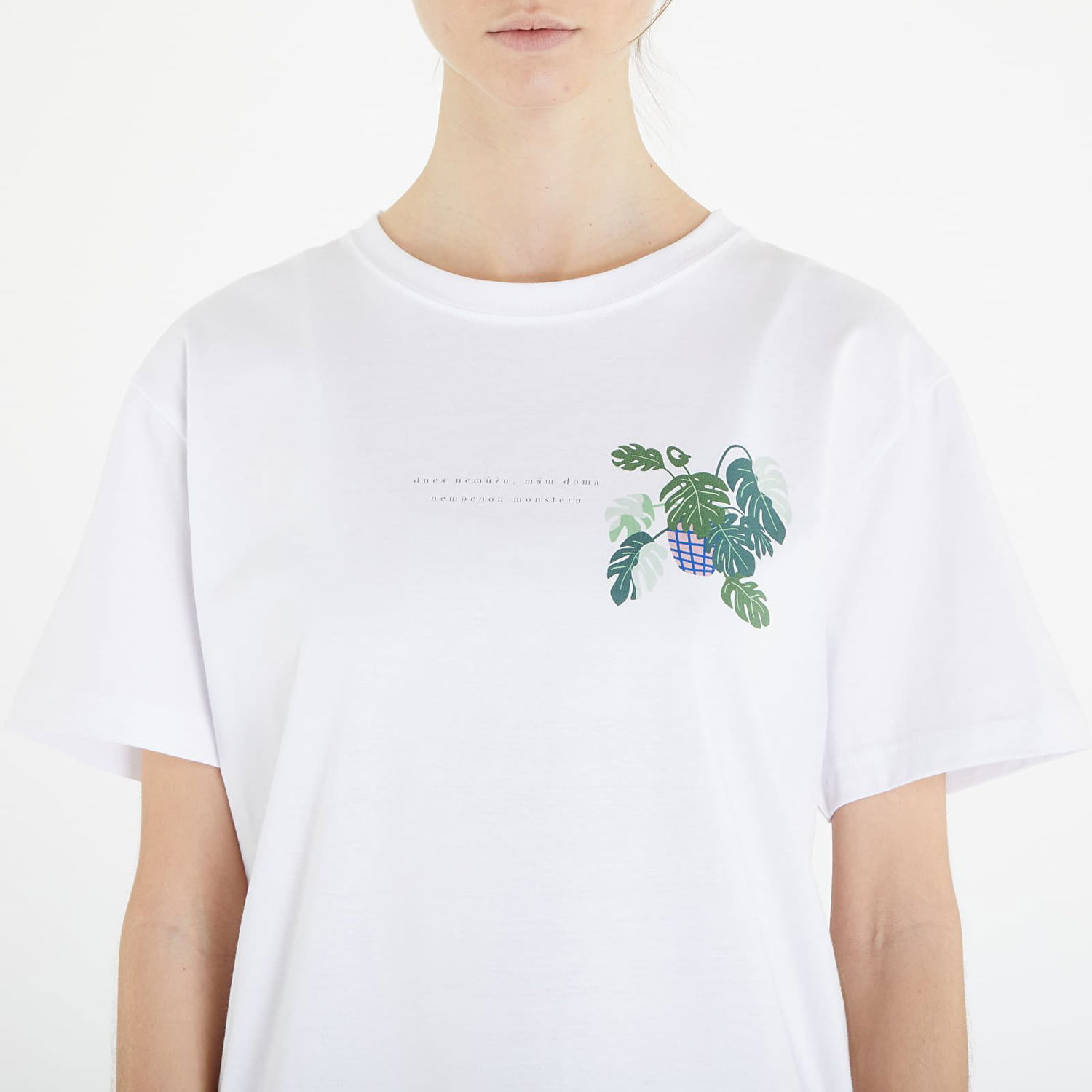 Tričko Queens Mám Doma Nemocnou Monsteru T-Shirt Biela | QNS_039, 1