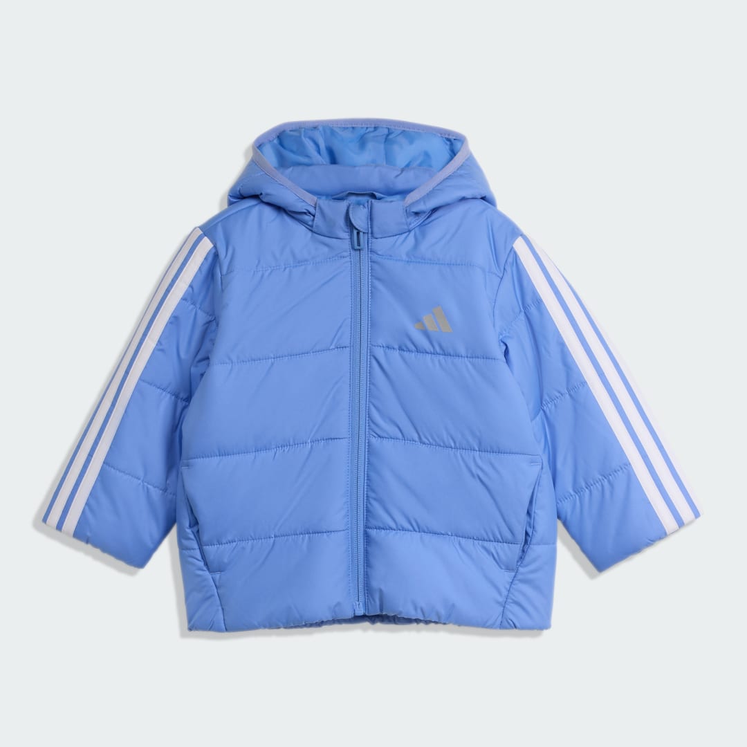 Prešívaná bunda adidas Performance Kids' Essentials 3-Stripes Padded Jacket Modrá | JL7464, 0