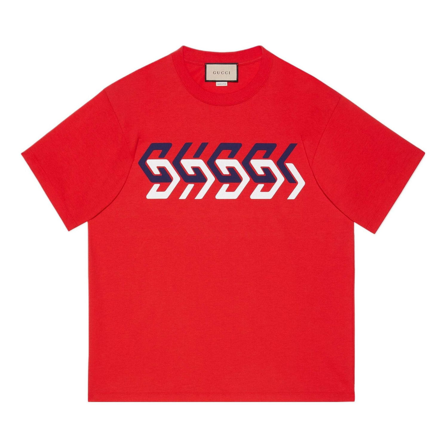 Tričko Gucci Cotton Jersey T-Shirt With Mirror Print Červená | 616036-XJDV9-6229, 0