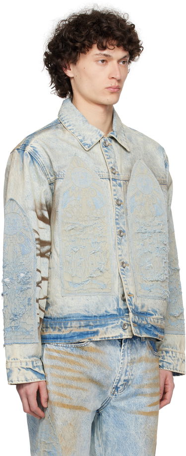 Bunda Who Decides War Who Decides War Signature Mechanic Trucker Denim Jacket Modrá | 1131310009SS25, 1
