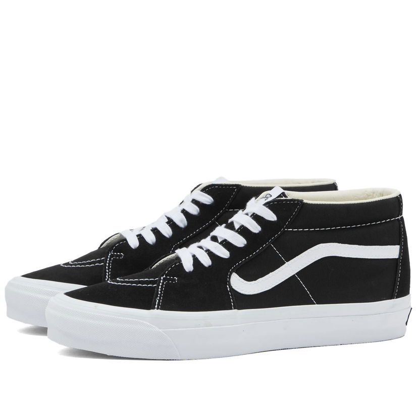 Skateboarding Vans Men's Sk8-Mid Reissue 83 Sneakers in Lx Black/White, Size UK 10 | END. Clothing Čierna | VN000CQQBA2