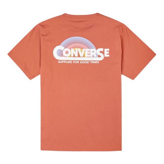 Tričko Converse Rainbow Logo Knit T-Shirt Oranžová | 10021516-A03