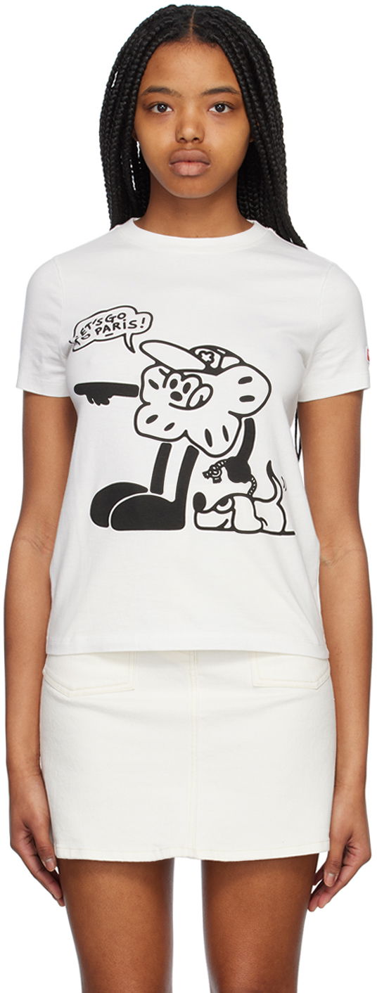 Polo tričko KENZO Paris Boke Boy Travels Biela | FD52TS0484SG, 0