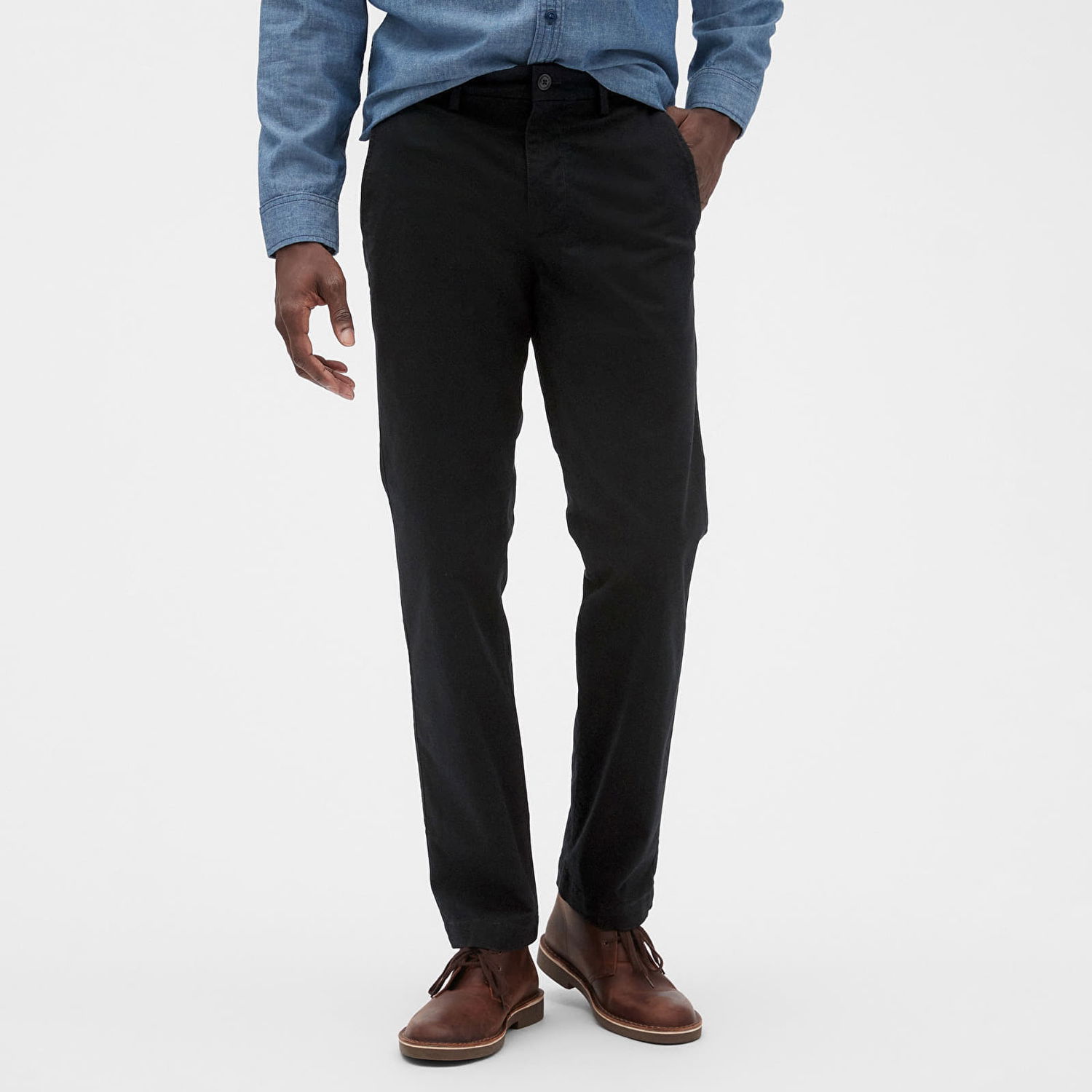 Nohavice GAP Chino Straight Fit Pants True Black Čierna | 500359-00, 0