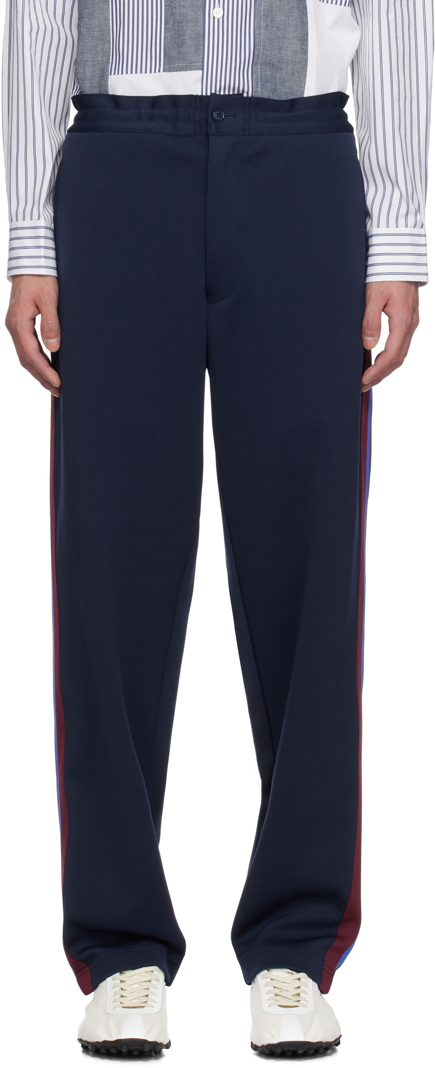 Tepláky Comme des Garçons Homme Deux Striped Track Pants Navy | DO-T023-051, 0