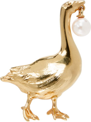 Spona Moschino Moschino Archive Goose Pearl Brooch Metalická | 25171A910884011607, 0