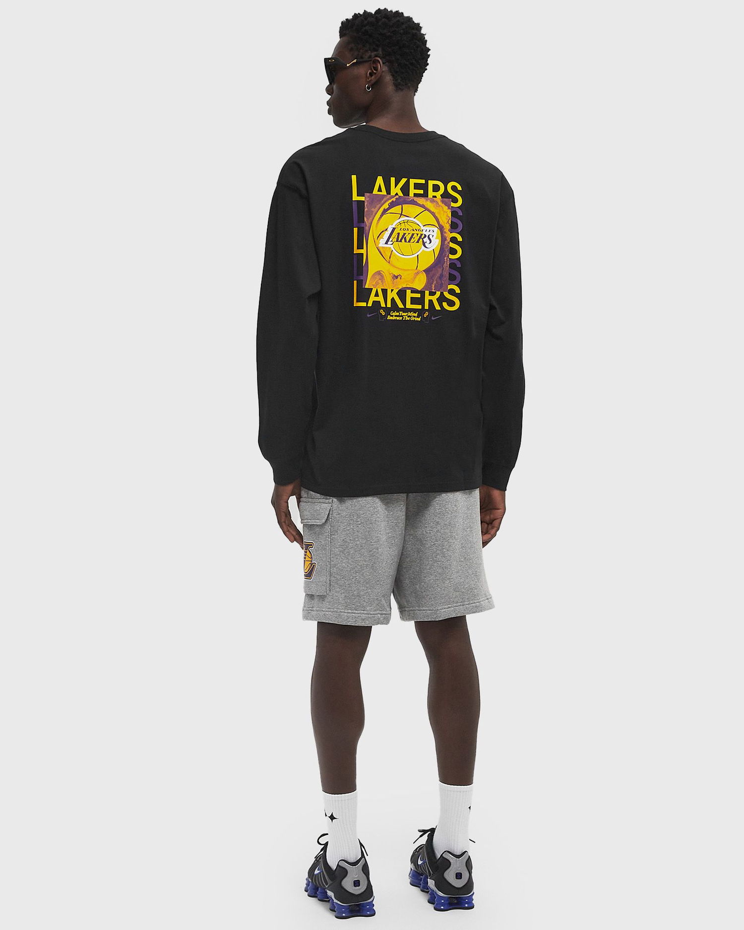 Tričko Nike Los Angeles Lakers MAX90 Long Sleeve Sweatshirt Čierna | HQ0662-010, 1