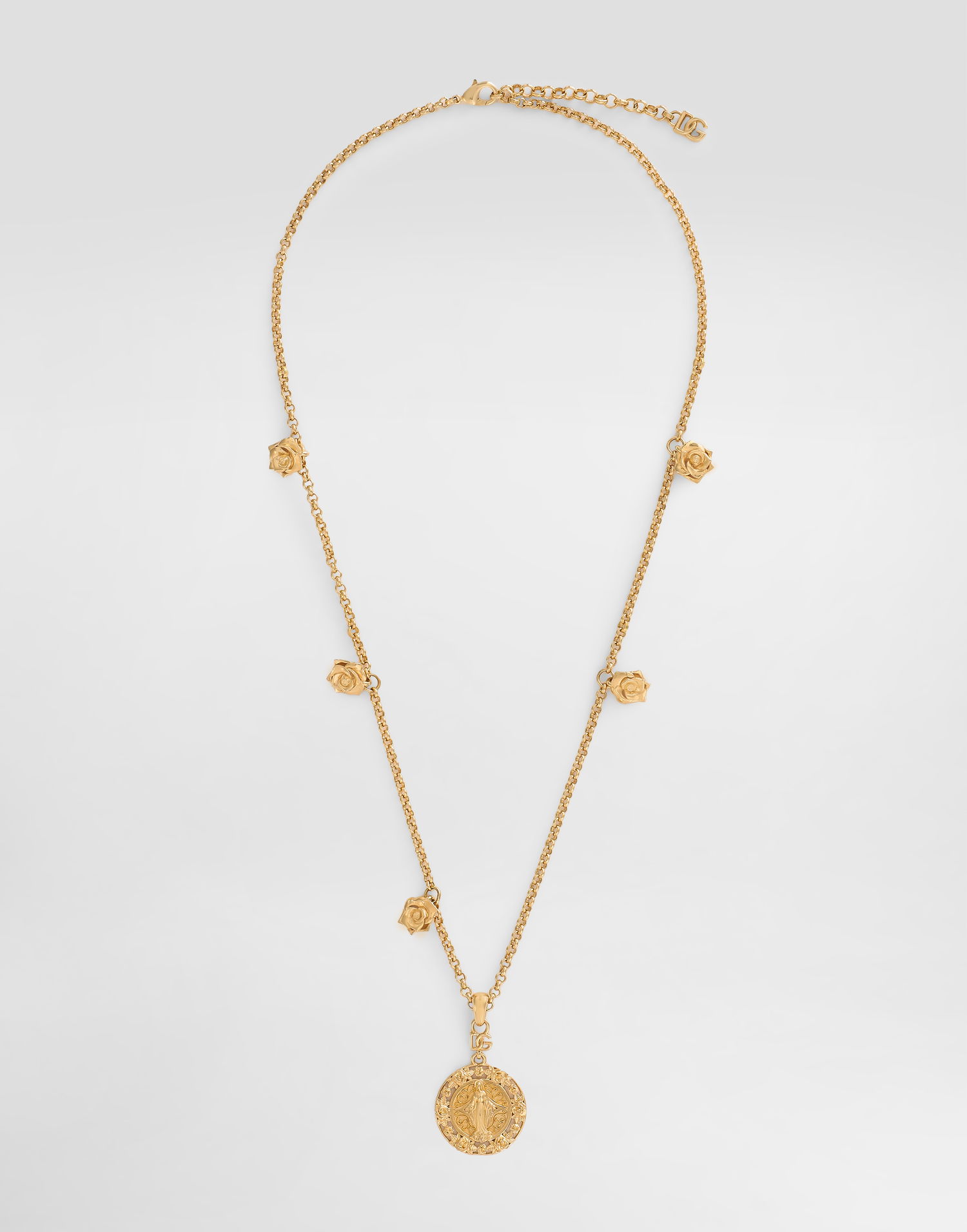 Náhrdelník Dolce & Gabbana Dolce & Gabbana Rose and Madonna Pendant Necklace Metalická | WNR1I2W1111ZOO00, 0