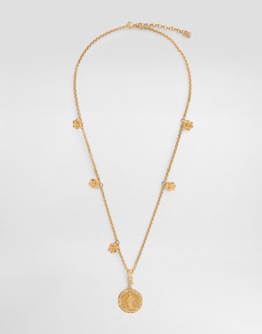 Náhrdelník Dolce & Gabbana Dolce & Gabbana Rose and Madonna Pendant Necklace Metalická | WNR1I2W1111ZOO00, 0