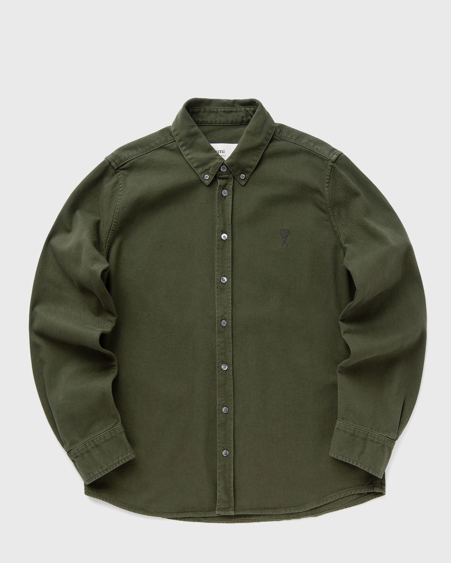 Košeľa AMI AMI Paris Classic ADC Long Sleeve Shirt, Size M Zelené | USH060.DE0054-376, 0