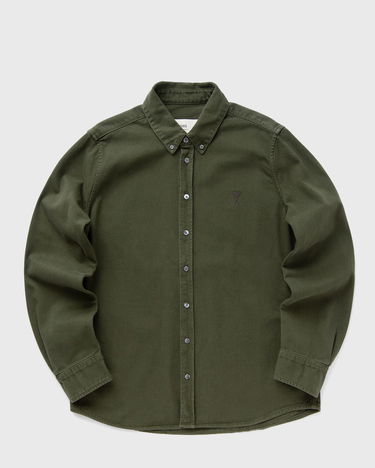 Košeľa AMI AMI Paris Classic ADC Long Sleeve Shirt, Size M Zelené | USH060.DE0054-376, 0