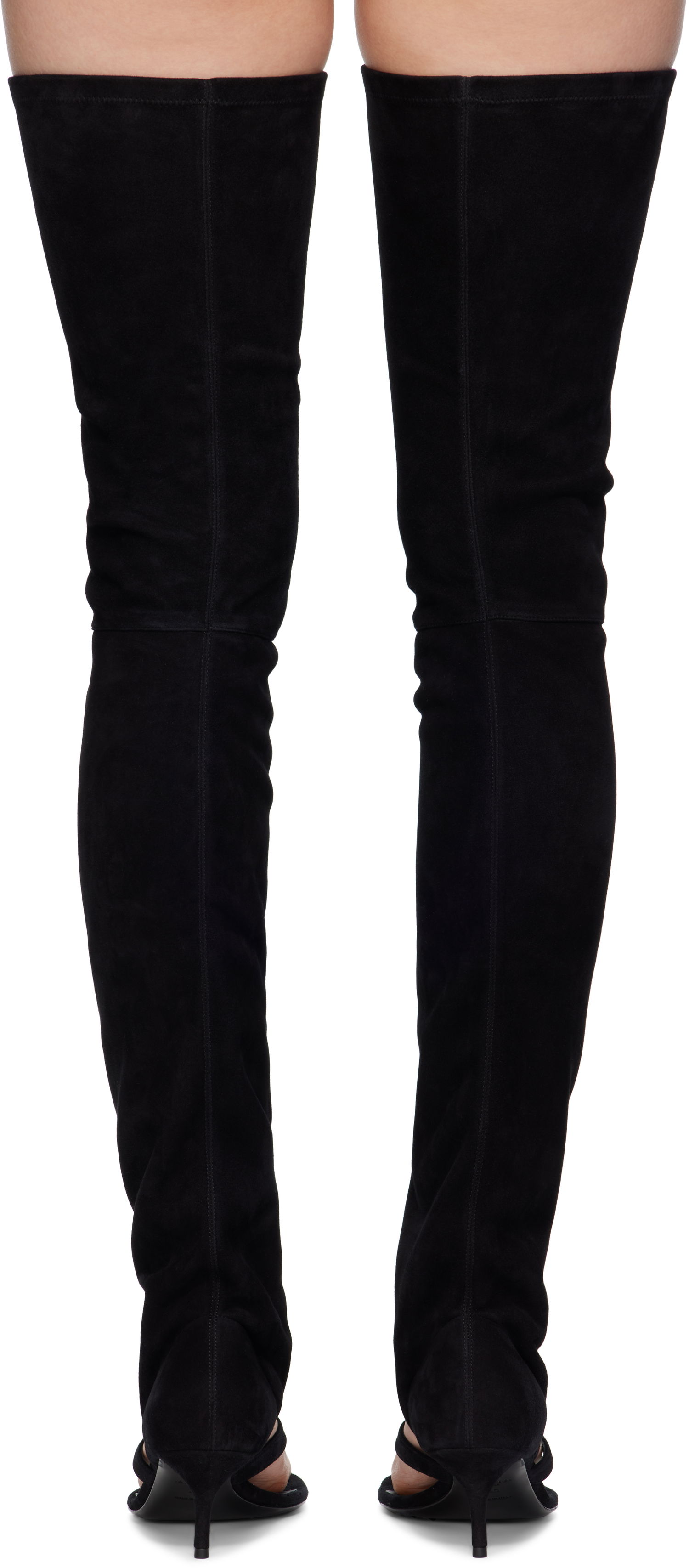 Oblečenie Alaïa ALAÏA Stretch Suede Tall Thong Boots Čierna | AA3O057CK311, 1