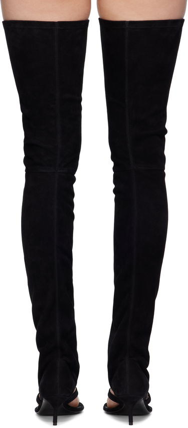 Oblečenie Alaïa ALAÏA Stretch Suede Tall Thong Boots Čierna | AA3O057CK311, 1