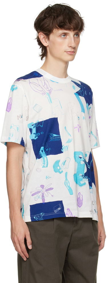 Tričko Paul Smith PS Paul Smith Mag Obsessions Graphic T-Shirt Biela | M2R-220X-L21855, 1