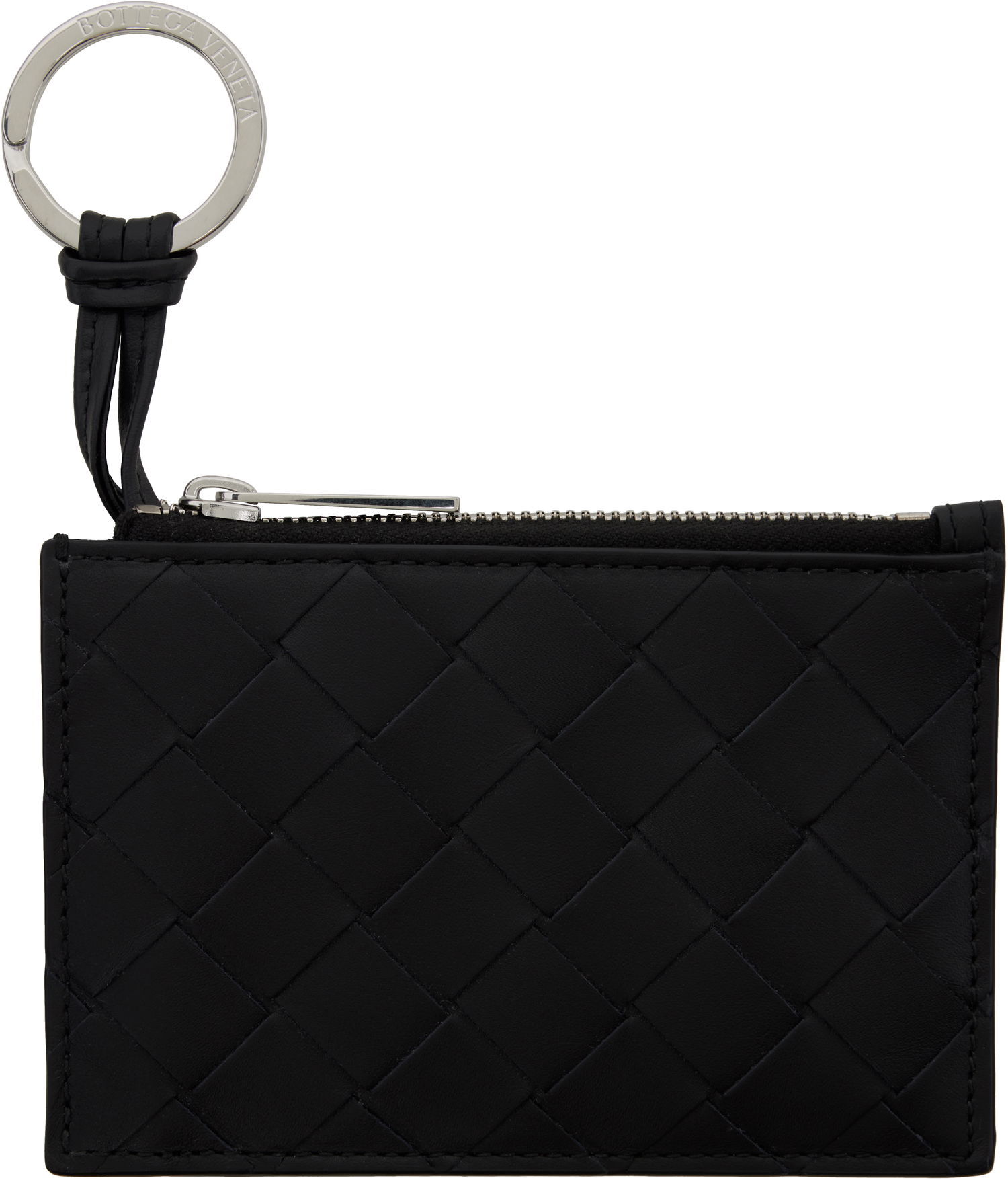 Kľúčenka Bottega Veneta Bottega Veneta Intrecciato Key Card Holder Čierna | 749439VCPQ38803, 0