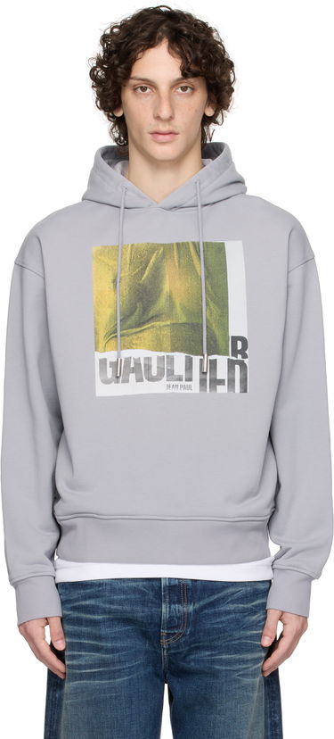 Mikina Jean Paul Gaultier Jean Paul Gaultier Printed Cotton Hoodie Šedá | 25/03-W-TO296-J003-134812, 0