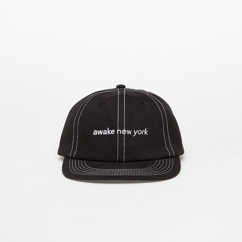 Šiltovka Awake NY Awake NY Contrast Stitch 6 Panel Hat Čierna | AWK-FW25-HT005-BLK