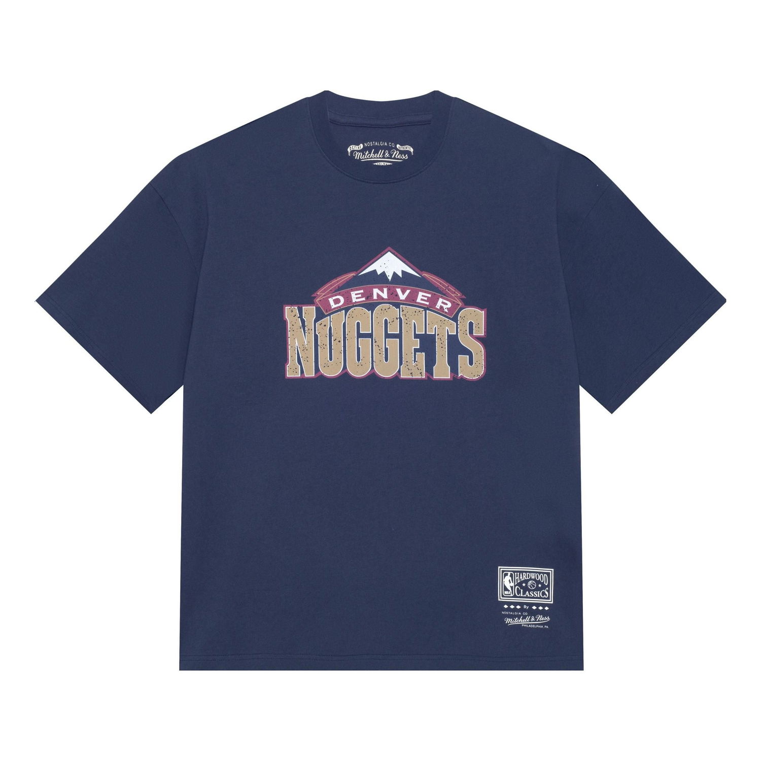 Tričko Mitchell & Ness NBA Denver Nuggets Throwback Logo T-Shirt Modrá | MNJYSST230096-NAVY, 0