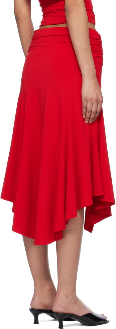 Sukňa GUIZIO Guizio Soffiano High-Low Midi Skirt Červená | S25328K012, 2
