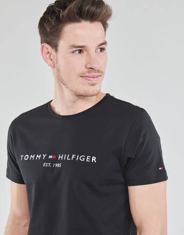 Tričko Tommy Hilfiger CORE TOMMY LOGO TEE Čierna | MW0MW11465-BAS-NOS, 4