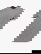 Dolce & Gabbana Grey Melange T-Shirt with Logo Plaque