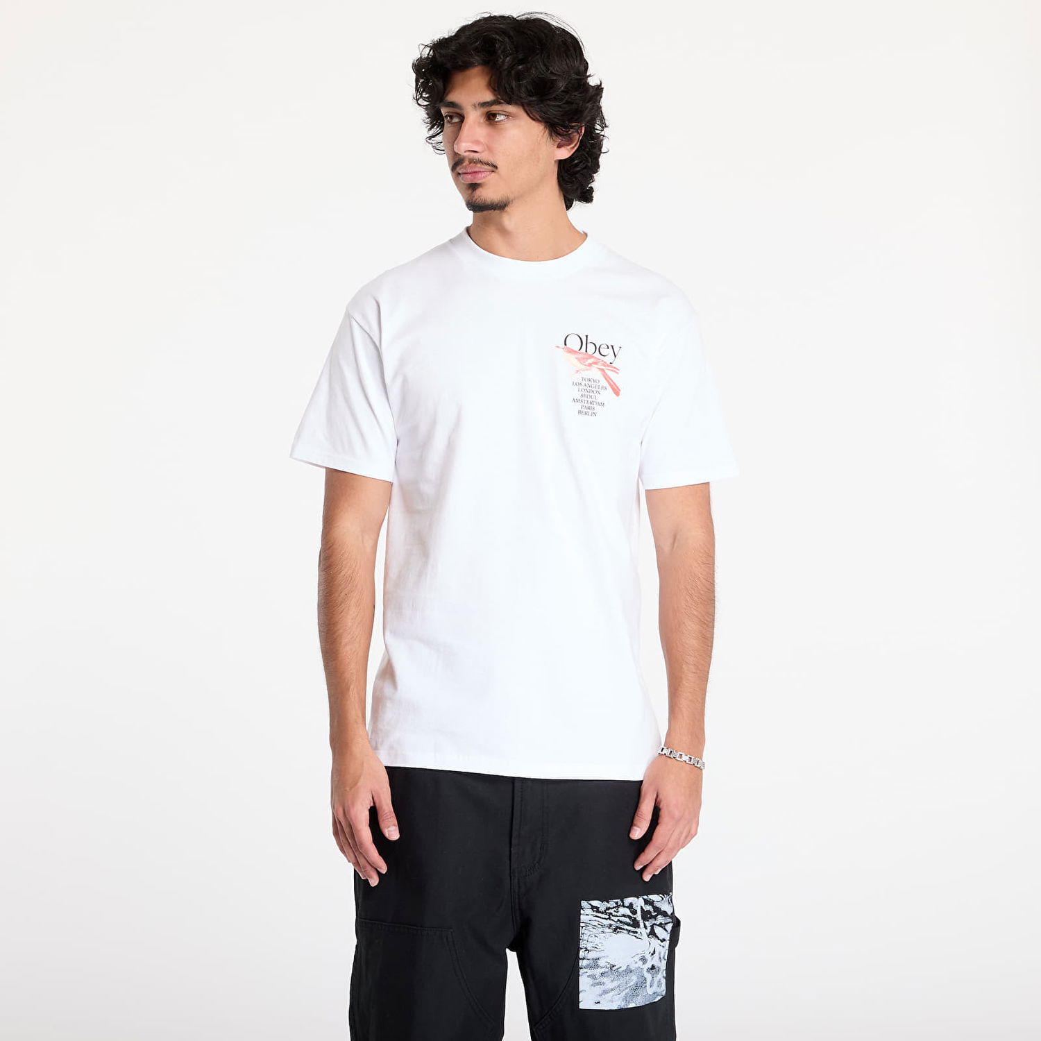 Tričko OBEY Bird T-Shirt White Biela | 165263964-WHT, 0