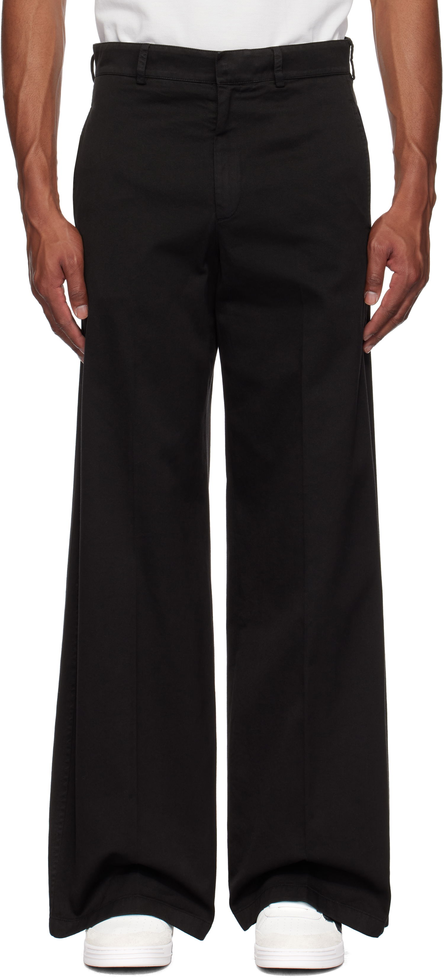 Nohavice Palm Angels Wide Leg Trousers Čierna | PMCA166F24FAB0011001, 0