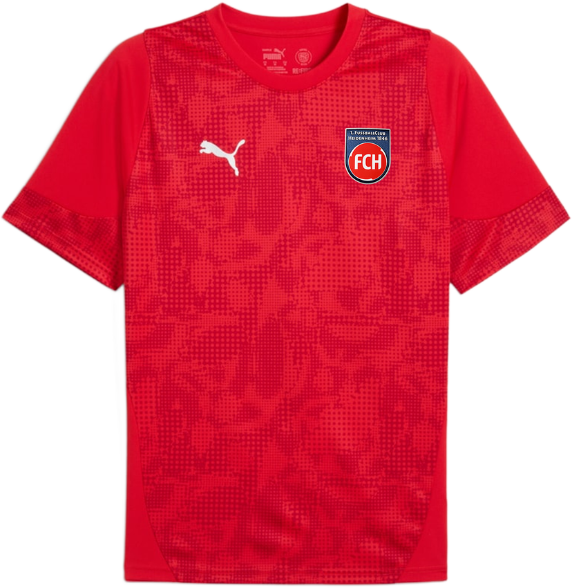 Dres Puma 1.FC Heidenheim Patterned Short Sleeve Training Shirt Červená | 5fch659167-01