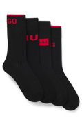 Four-pack regular-length logo socks