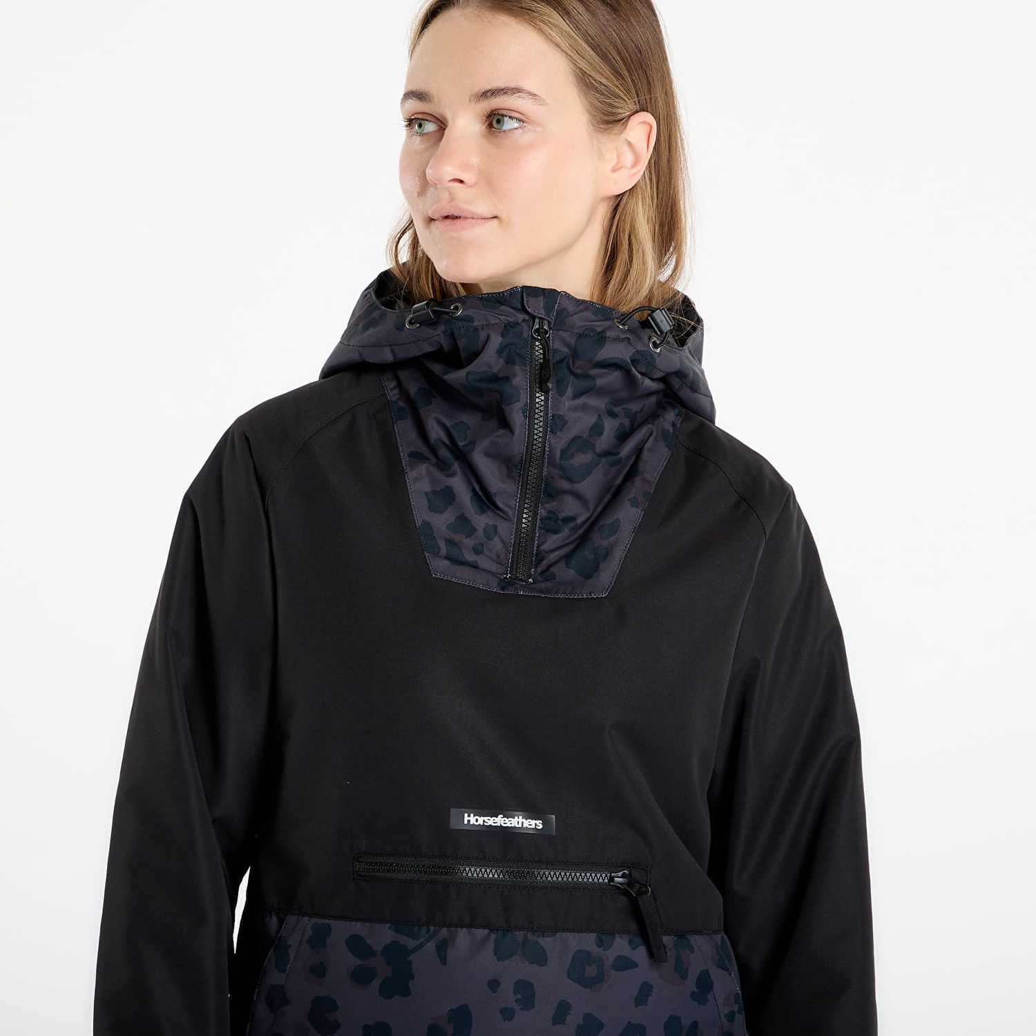 Bunda Horsefeathers Jacket Fiora Floral Cheetah Čierna | OW230C, 1