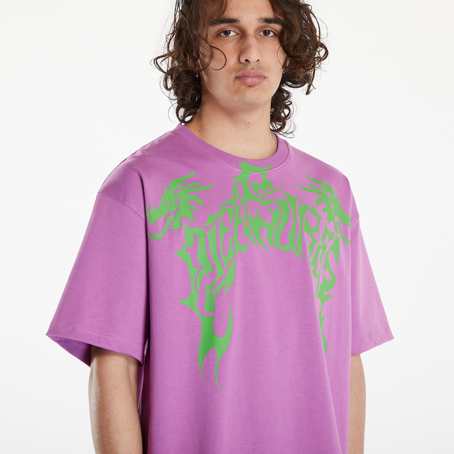 Tričko Pleasures Dragon Heavyweight Shirt Purple Fialová | P24SU015 PURPLE, 1