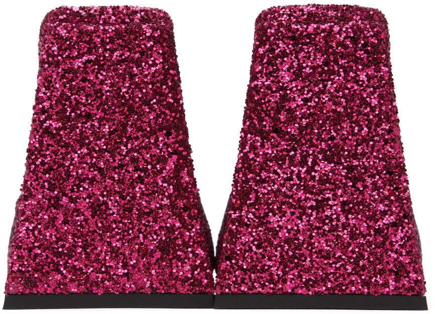 Starostlivosť o obuv The Attico Attico Devon Glitter Mules Ružová | 227WS000 G001, 1
