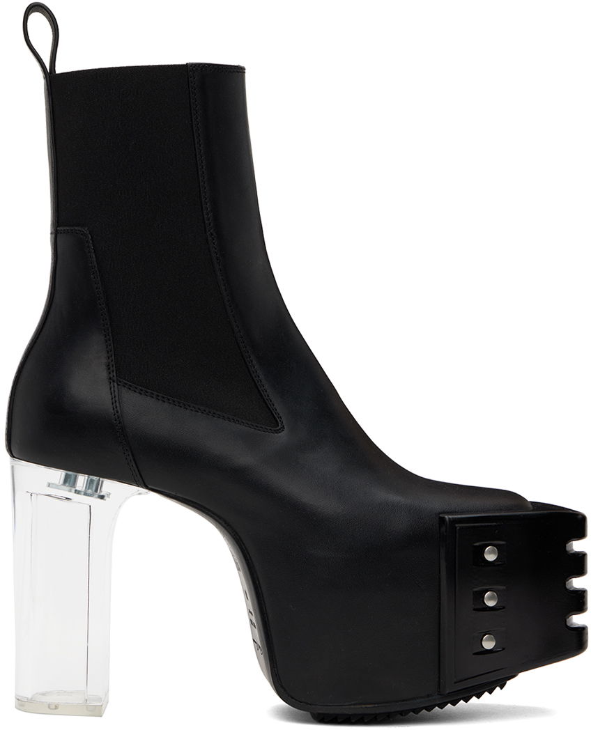 Šaty Rick Owens Rick Owens Grilled Platforms 45 Chelsea Boots Čierna | RR01D3825 LGEGR0, 0