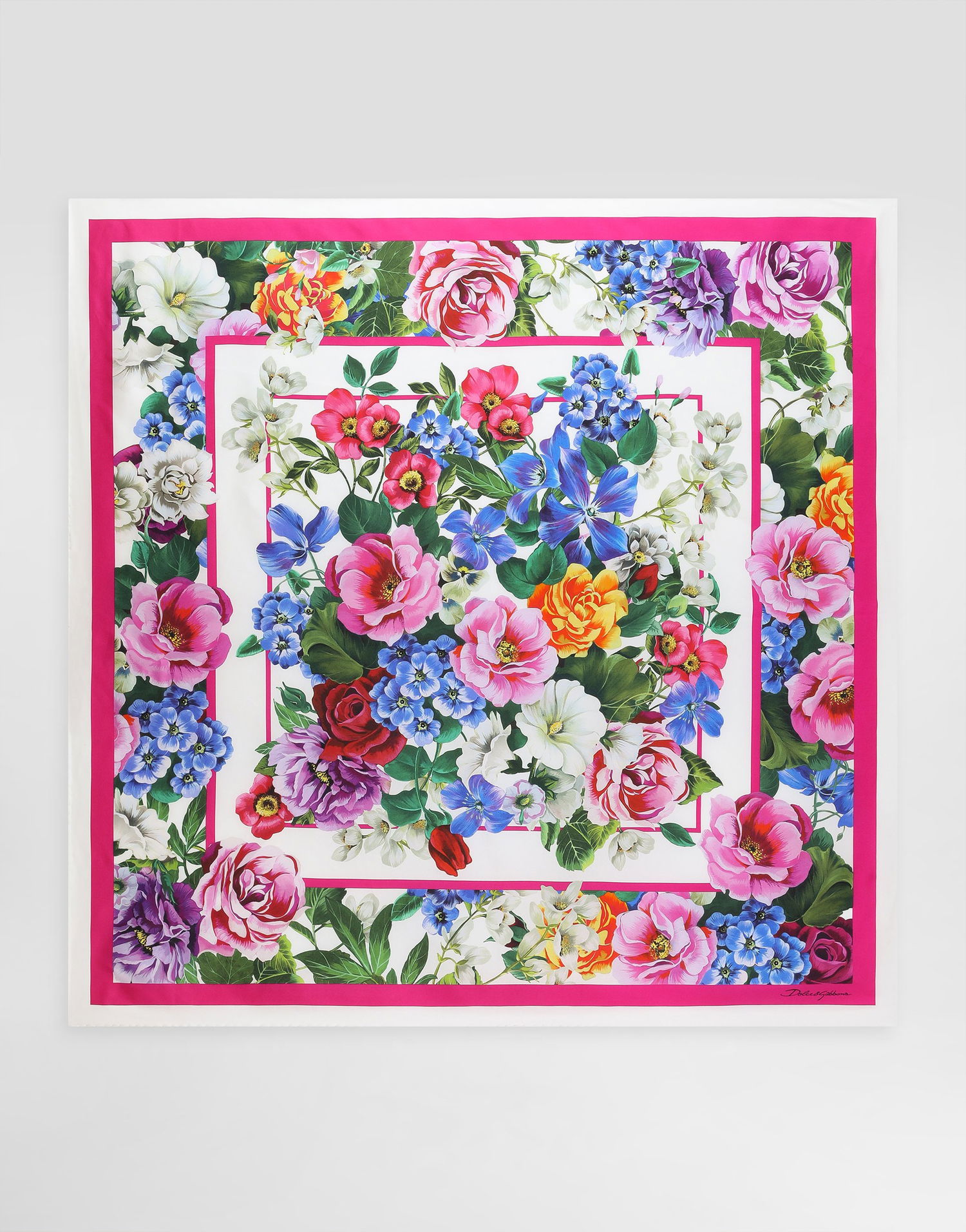 Šál Dolce & Gabbana Dolce & Gabbana Floral-Print Silk Twill Square Scarf Rôznofarebný | FN090RGDCWDHH5KT, 0