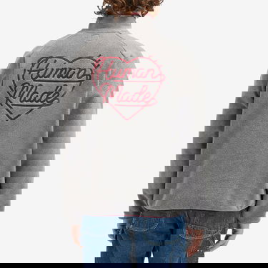 Mikina Human Made Fleece Half-Zip Shirt Šedá | HM28CS019-GY, 3