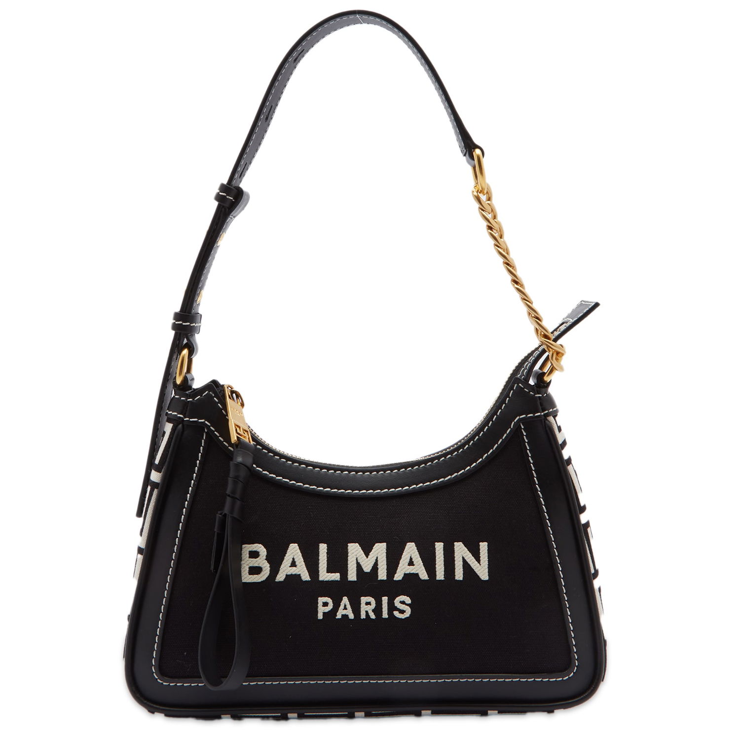 Taška cez rameno Balmain Balmain B-Army Shoulder Bag Čierna | BN1BT743TCMS-GFE, 0